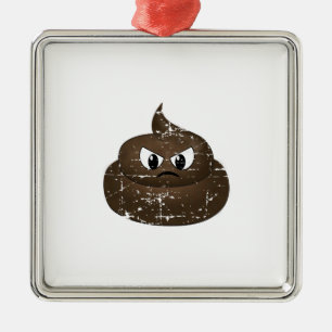 Beängstigender Cartoon Gekackt Silbernes Ornament
