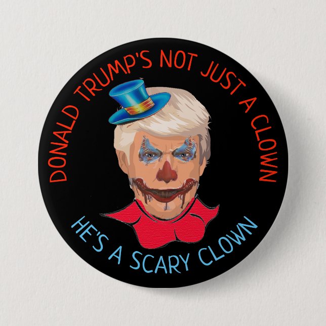Beängstigender Clown-Antidonald- trumpknopf Button (Vorderseite)