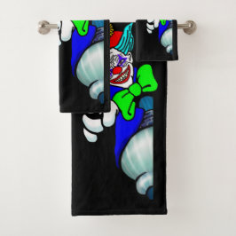 Beängstigender Clown Badhandtuch Set