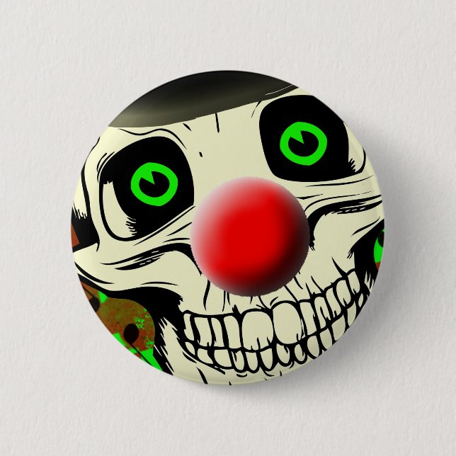 Beängstigender Clown-Druckknopf Button (Vorderseite)
