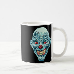 Beängstigender Clown Face Halloween Horror Grafik Kaffeetasse