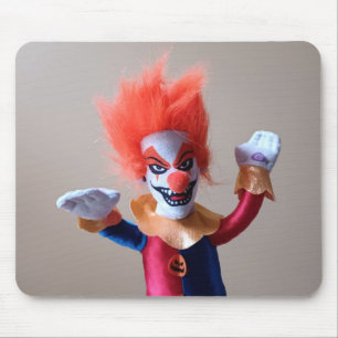 Beängstigender Clown, farbenfroh Mousepad