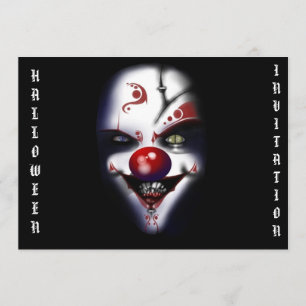beängstigender Clown Halloween-Einladung Einladung