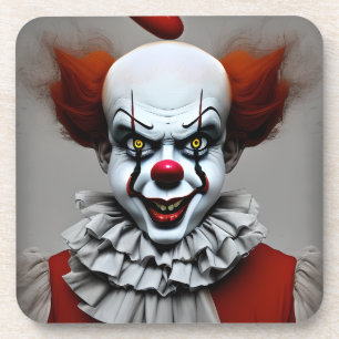 Beängstigender Clown Horror Drinks Untersetzer