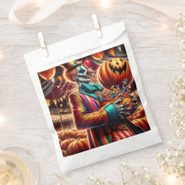 Beängstigender Clown mit Jack O' Lantern Halloween Geschenktütchen