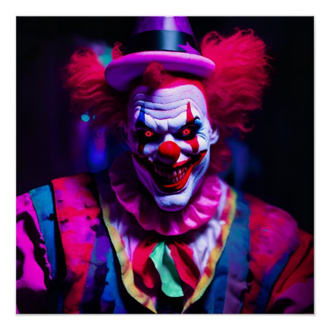 beängstigender Clown Poster (Vorderseite)