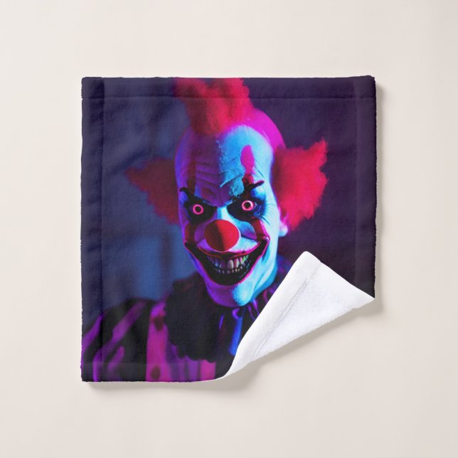 beängstigender Clown Waschlappen (Waschlappen)
