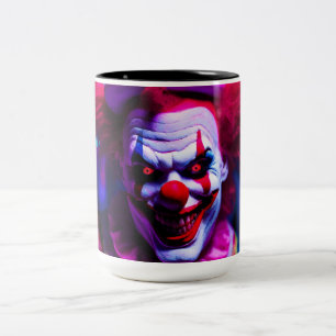 beängstigender Clown Zweifarbige Tasse