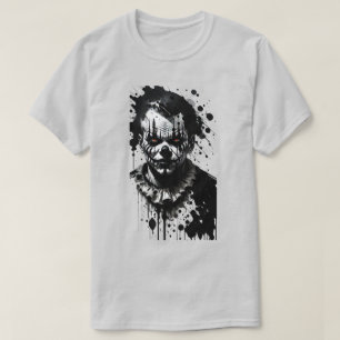Beängstigender Clownfarben Halloween-T - Shirt