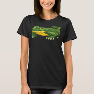 Beängstigender Cooler Grüner Alligator Krokodil Wi T-Shirt