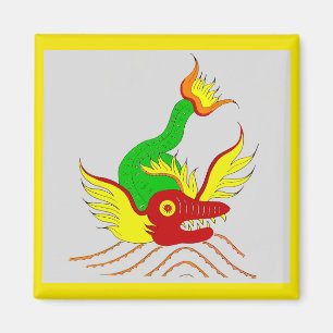 beängstigender Drache Magnet