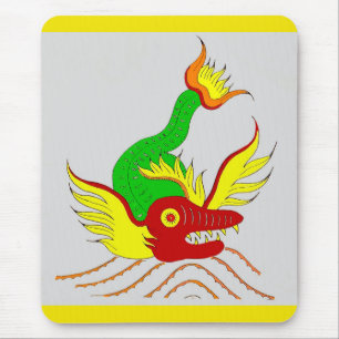 beängstigender Drache Mousepad