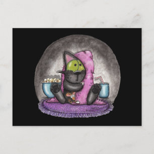 Beängstigender Film - Katze und Maus Postkarte