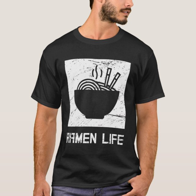 Beängstigender Funny Ramen Lover Japanischer Leben T-Shirt (Vorderseite)
