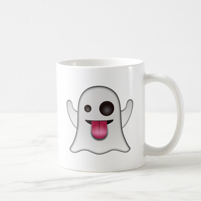 Beängstigender Geist Emoji cooler Spaß Kaffeetasse (Rechts)