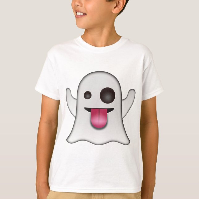 Beängstigender Geist Emoji cooler Spaß T-Shirt (Vorderseite)
