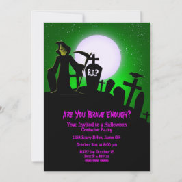 Beängstigender Grim Sensenmann Halloween-Party Ein Einladung