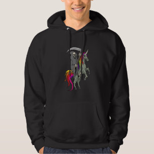Beängstigender grimmiger Sensenmann Skeletton Tote Hoodie