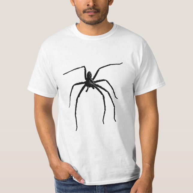 Beängstigender großer Halloween-Spinnenmann T-Shirt (Vorderseite)