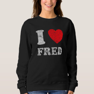 Beängstigender Grunge Worout Style I Liebe Fred Sweatshirt
