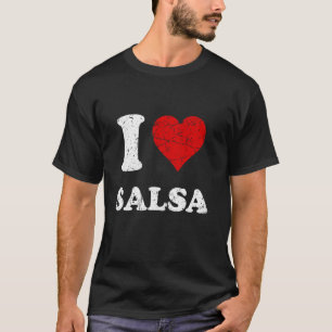 Beängstigender Grunge Worout Style I Liebe Salsa T-Shirt