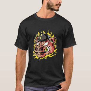 Beängstigender, gruseliger, wütender Helm T-Shirt