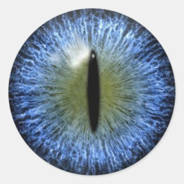 Beängstigender Halloween Cat Eyeball Runder Aufkleber