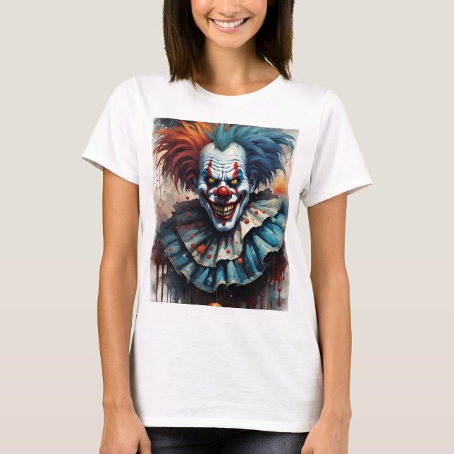 Beängstigender Halloween-Circus Clown Frauen T T-Shirt (Vorderseite)