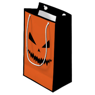 Beängstigender Halloween-Jack OLantern-Schwarz-Ges Kleine Geschenktüte