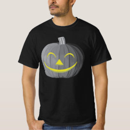 Beängstigender Halloween Pumpkin Schwarz-Weiß-T -  T-Shirt