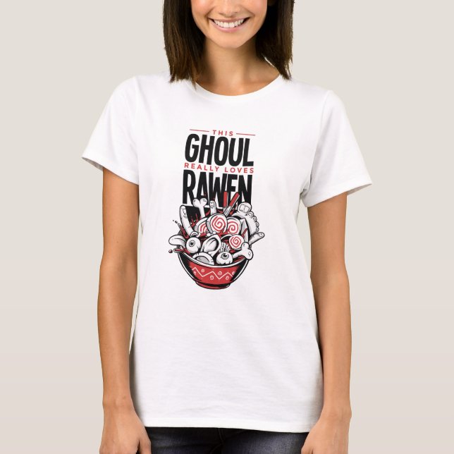 Beängstigender Halloween Rawen Noodles T - Shirt (Vorderseite)