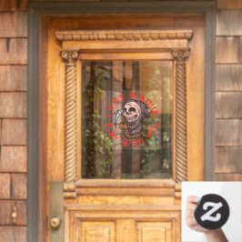 Beängstigender Halloween Skull Grim Sensenmann Fensteraufkleber