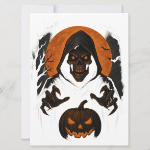 Beängstigender Halloween-Zauberer - grauenhafter S Karte