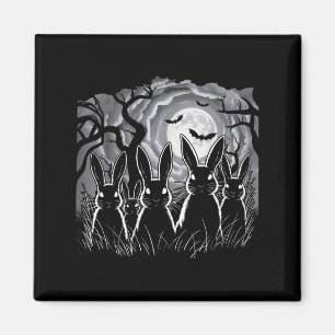 Beängstigender Hasenwald, Schwarzwald, Halloween-C Magnet