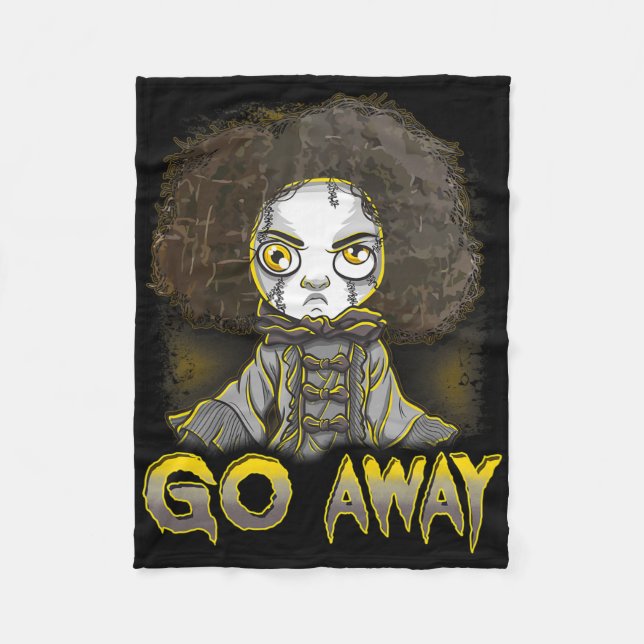 Beängstigender Horror-Monster-Face Go Fleecedecke (Vorderseite)