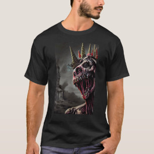 Beängstigender Horror Zombie Unicorn Zombiecorn Ha T-Shirt