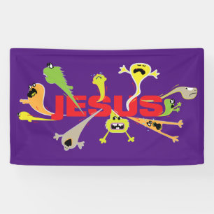 Beängstigender Jesus Banner