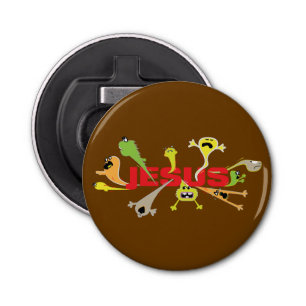 Beängstigender Jesus Flaschenöffner