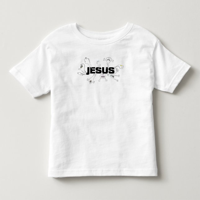Beängstigender Jesus Kleinkind T-shirt (Vorderseite)
