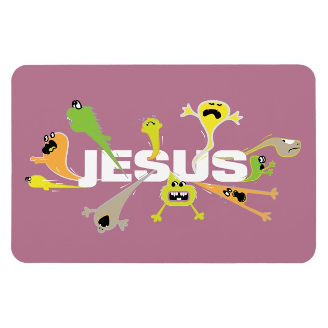 Beängstigender Jesus Magnet (Horizontal)