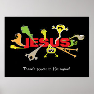 Beängstigender Jesus Poster