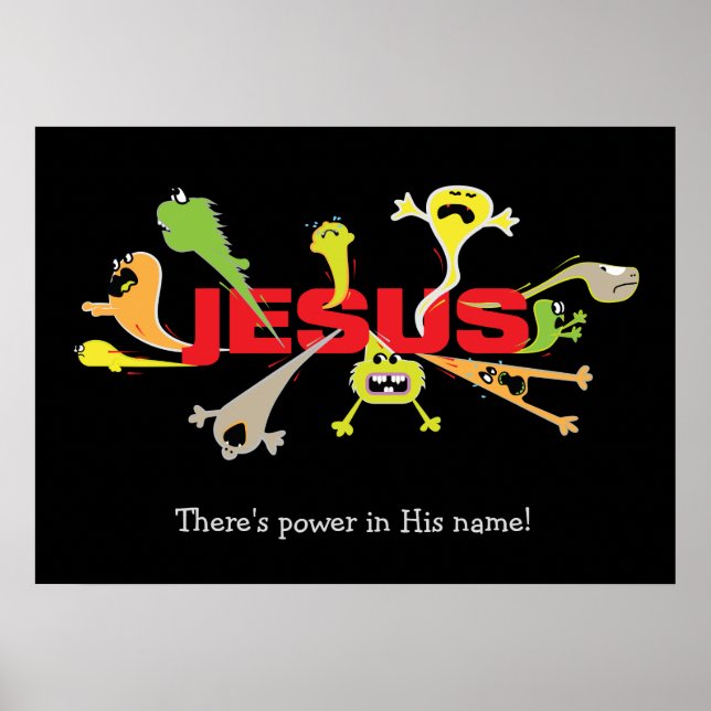 Beängstigender Jesus Poster (Vorne)