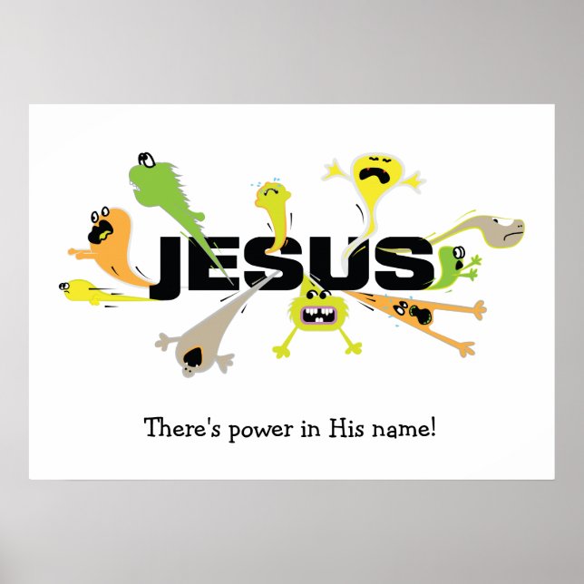 Beängstigender Jesus Poster (Vorne)