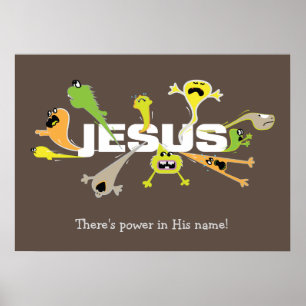 Beängstigender Jesus Poster