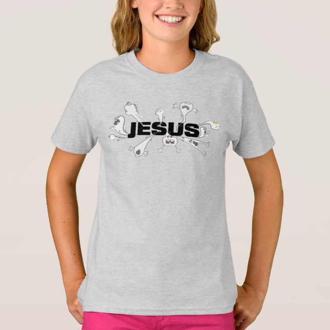 Beängstigender Jesus T-Shirt (Vorderseite)