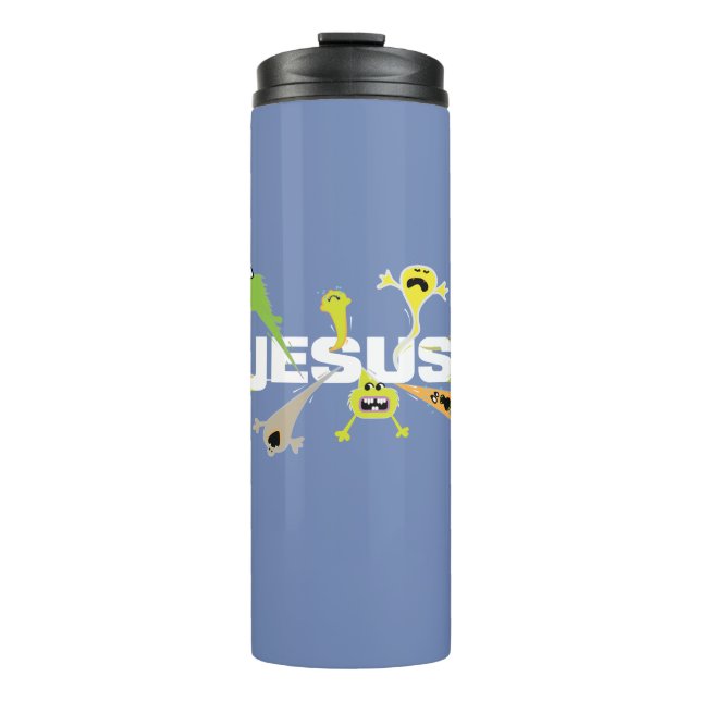 Beängstigender Jesus Thermosbecher (Vorderseite)