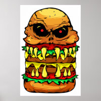 Beängstigender Käse Burger