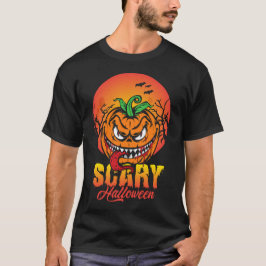 beängstigender Kürbis in halloween T-Shirt