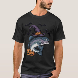Beängstigender Kürbisbutt, Witzfisch Halloween Cos T-Shirt