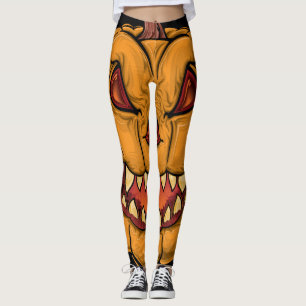 Beängstigender Kürbiskehl Halloween-Monster-Leggin Leggings